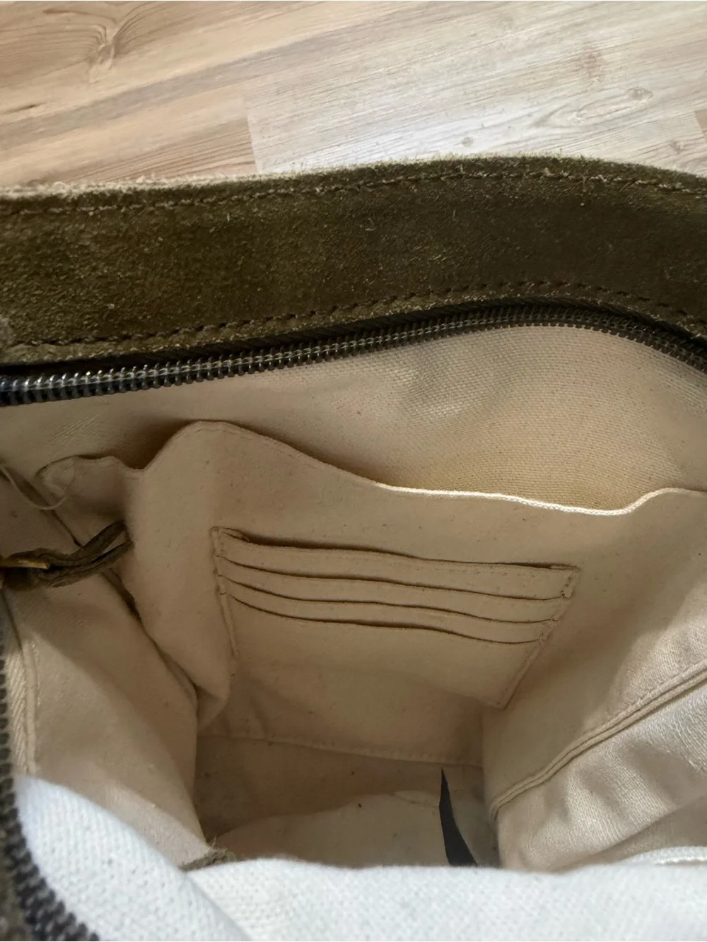 margot Olive Suede bohemian-style crossbody bag